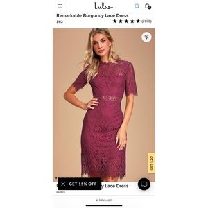 Burgundy Lace Dress— Lulu’s